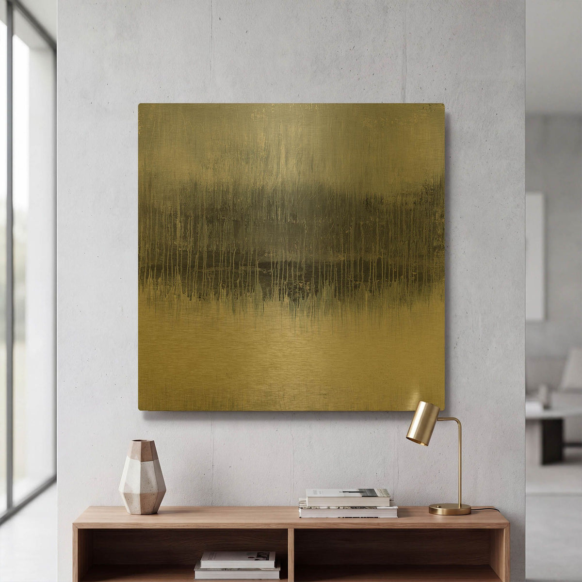 'Through The Trees' By Radek Smach Gold Metal Wall Art