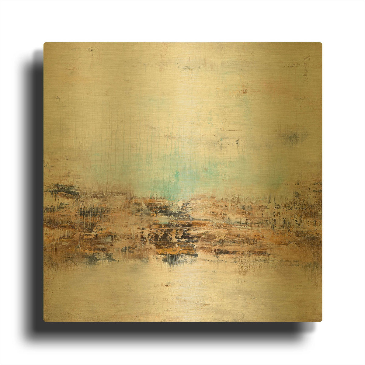 'Not a Sound' By Radek Smach Gold Metal Wall Art