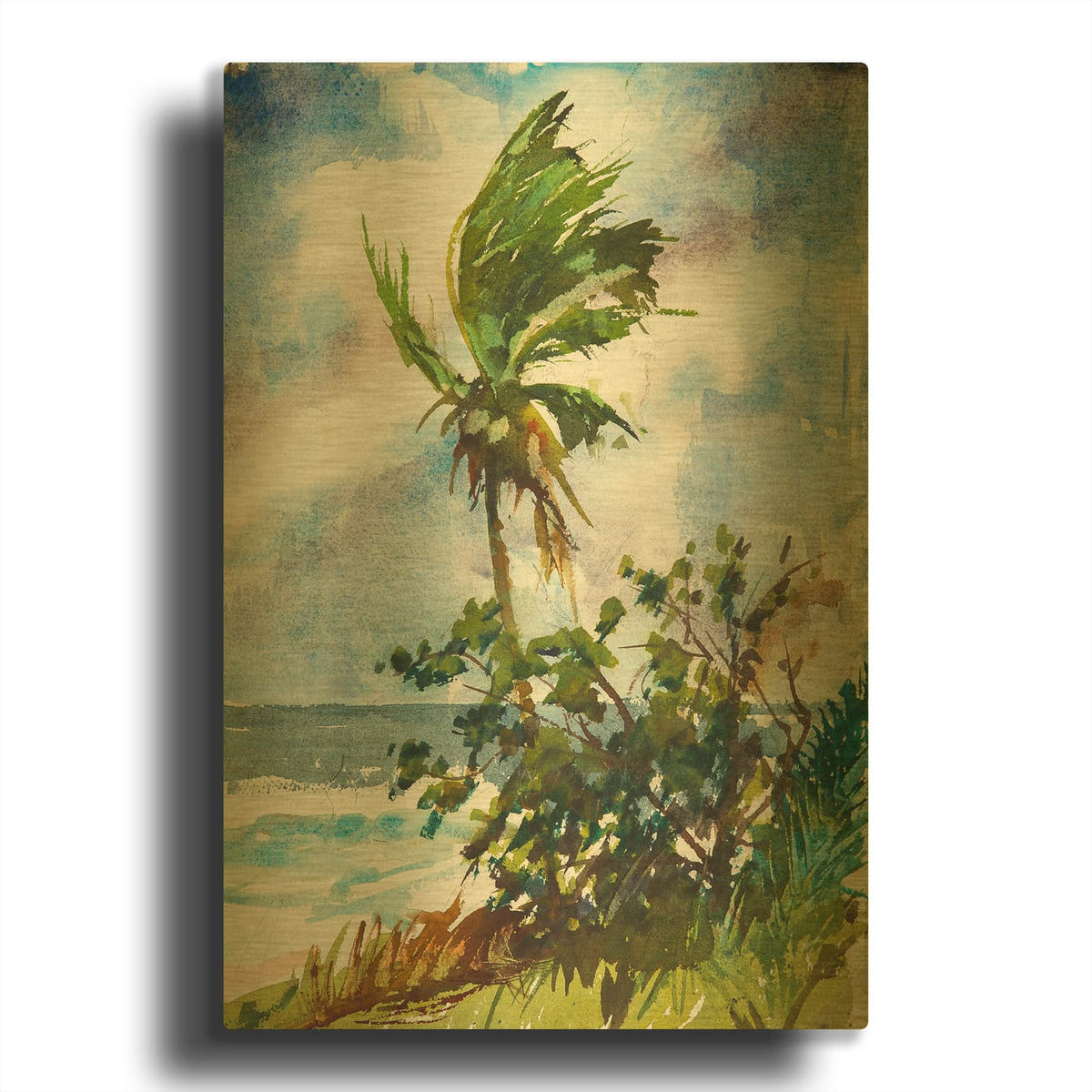'Ocean Breeze' By Richard A. Rodgers Gold Metal Wall Art