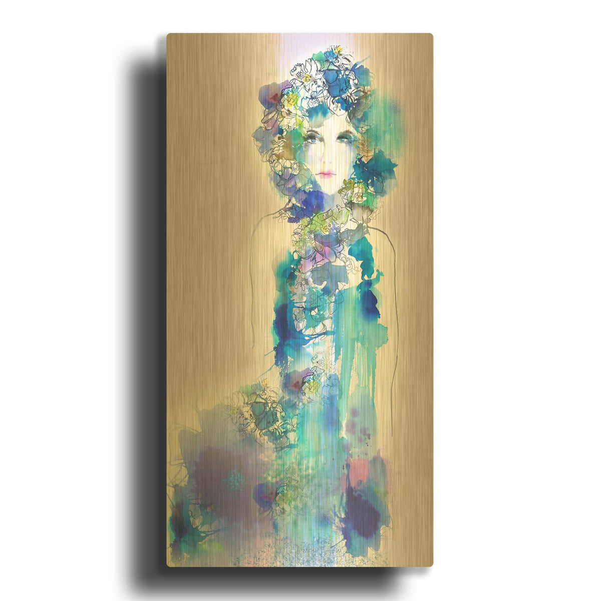 'Anemone' By Schuyler Rideout Gold Metal Wall Art
