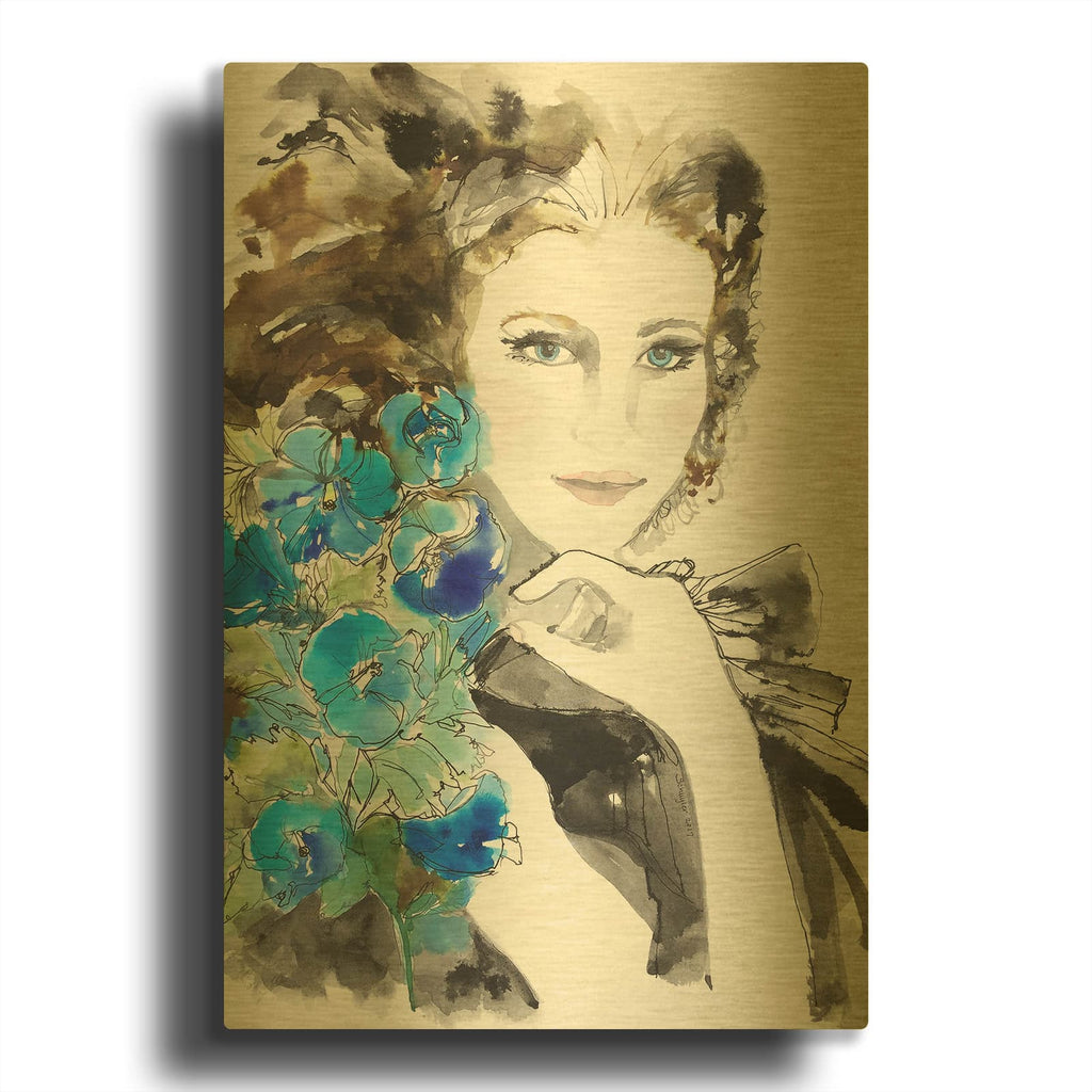 'Morning Glory' By Schuyler Rideout Gold Metal Wall Art