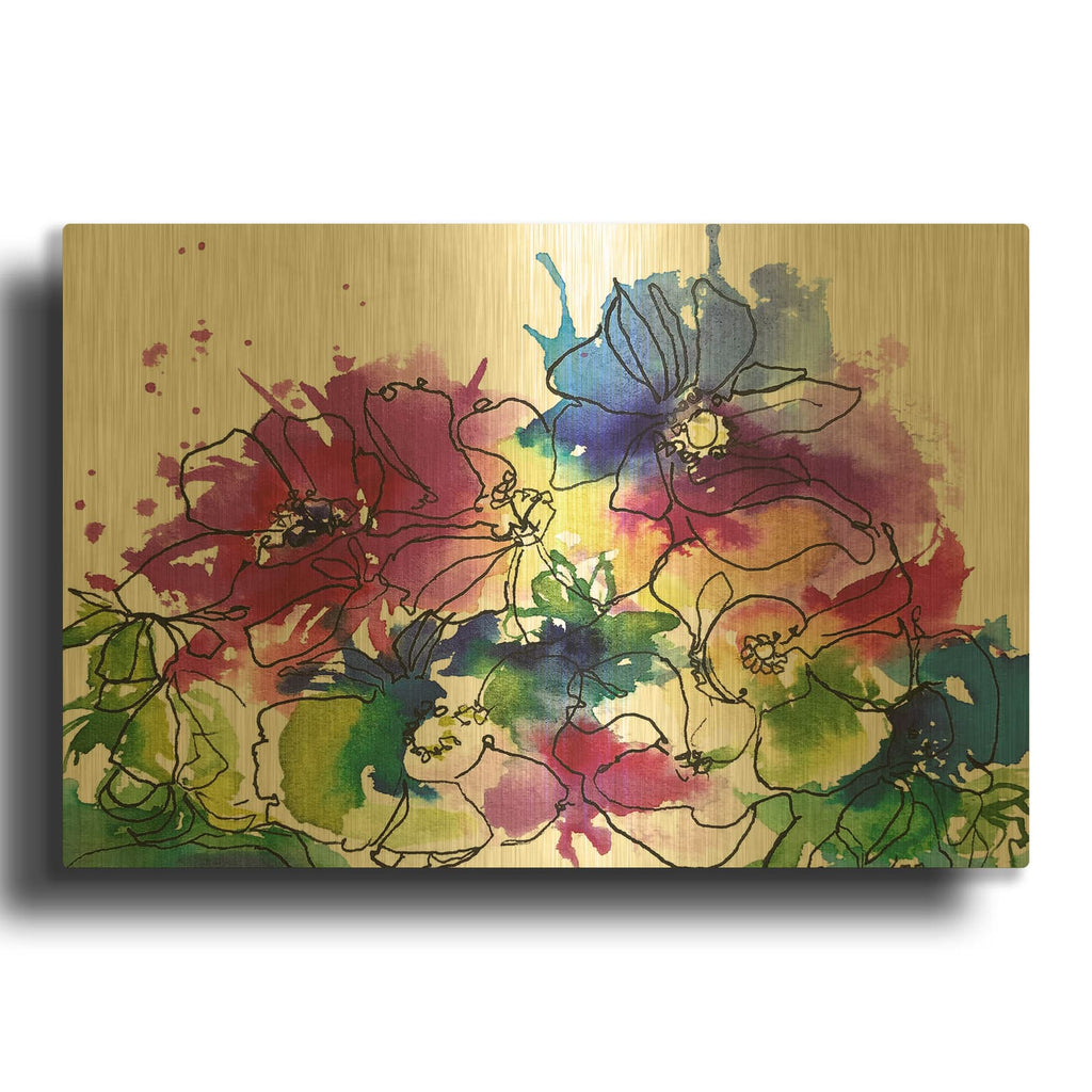 'Anemones' By Schuyler Rideout Gold Metal Wall Art