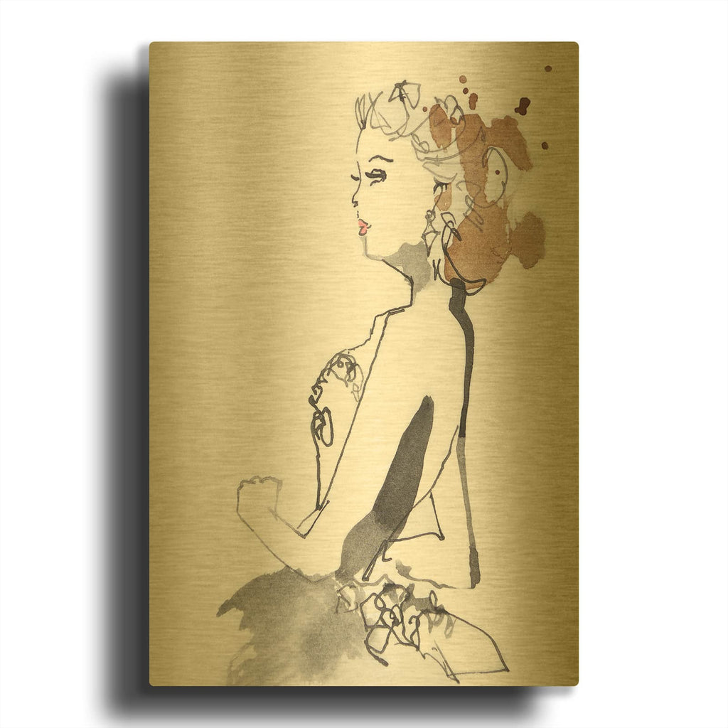'Dancing Queen' By Schuyler Rideout Gold Metal Wall Art