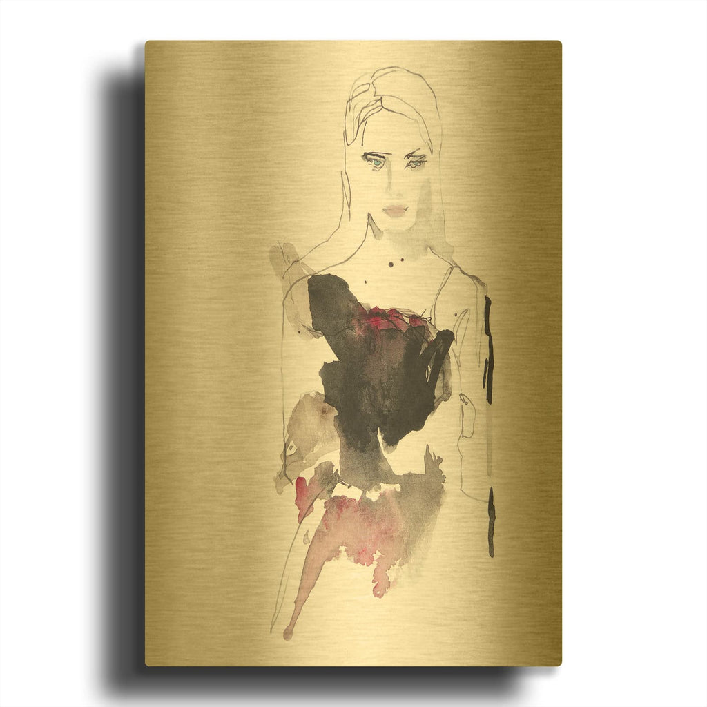 'The Look' By Schuyler Rideout Gold Metal Wall Art