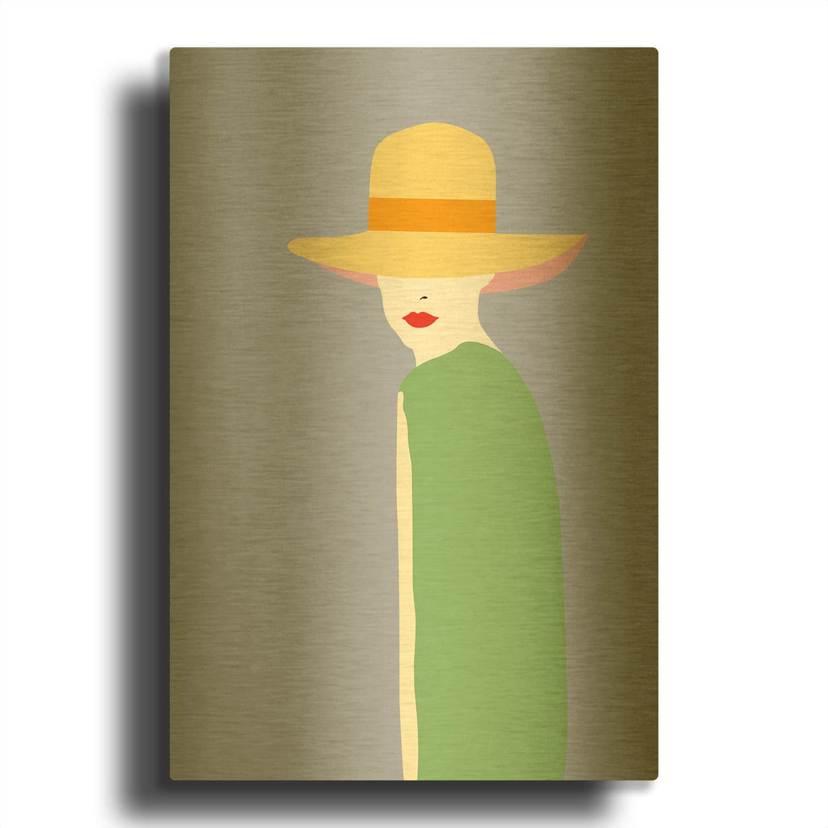 'Lady 6' By Sean Salvadori Gold Metal Wall Art