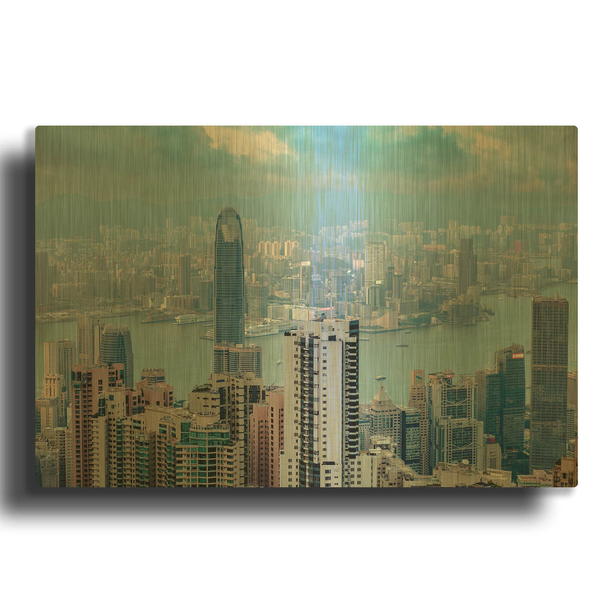'Honk Kong View' By Luxe Gold Metal Wall Art