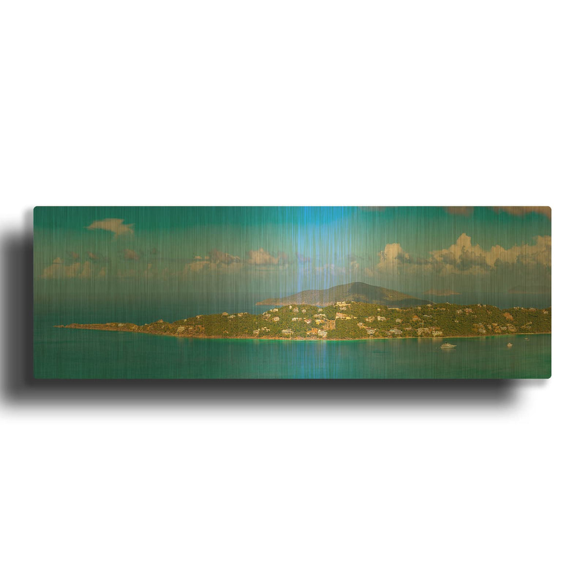 'Magens Bay St Thomas USVI' By Luxe Gold Metal Wall Art