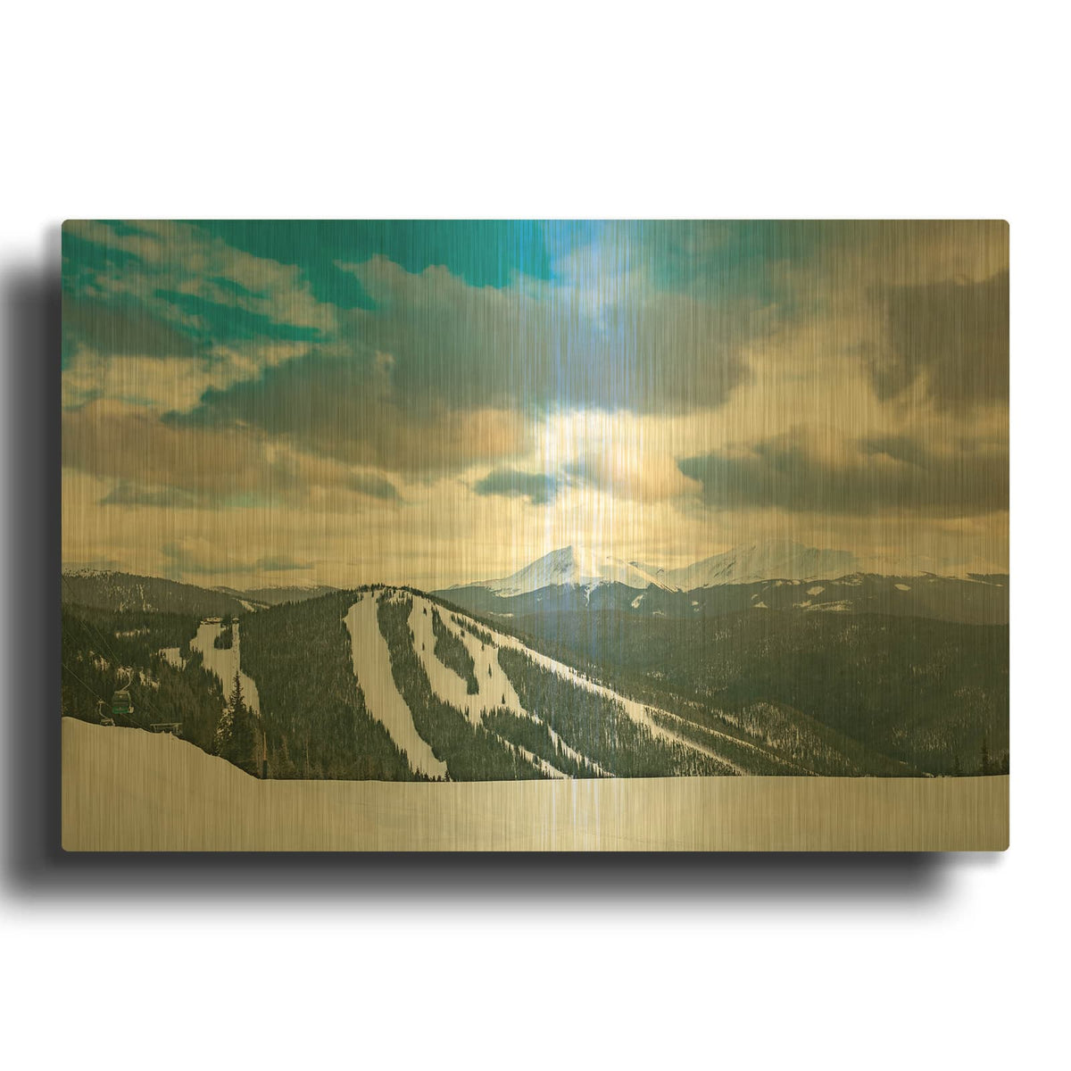'Keystone, Colorado, View from The Top of Dercum Mountain' By Luxe Gold Metal Wall Art