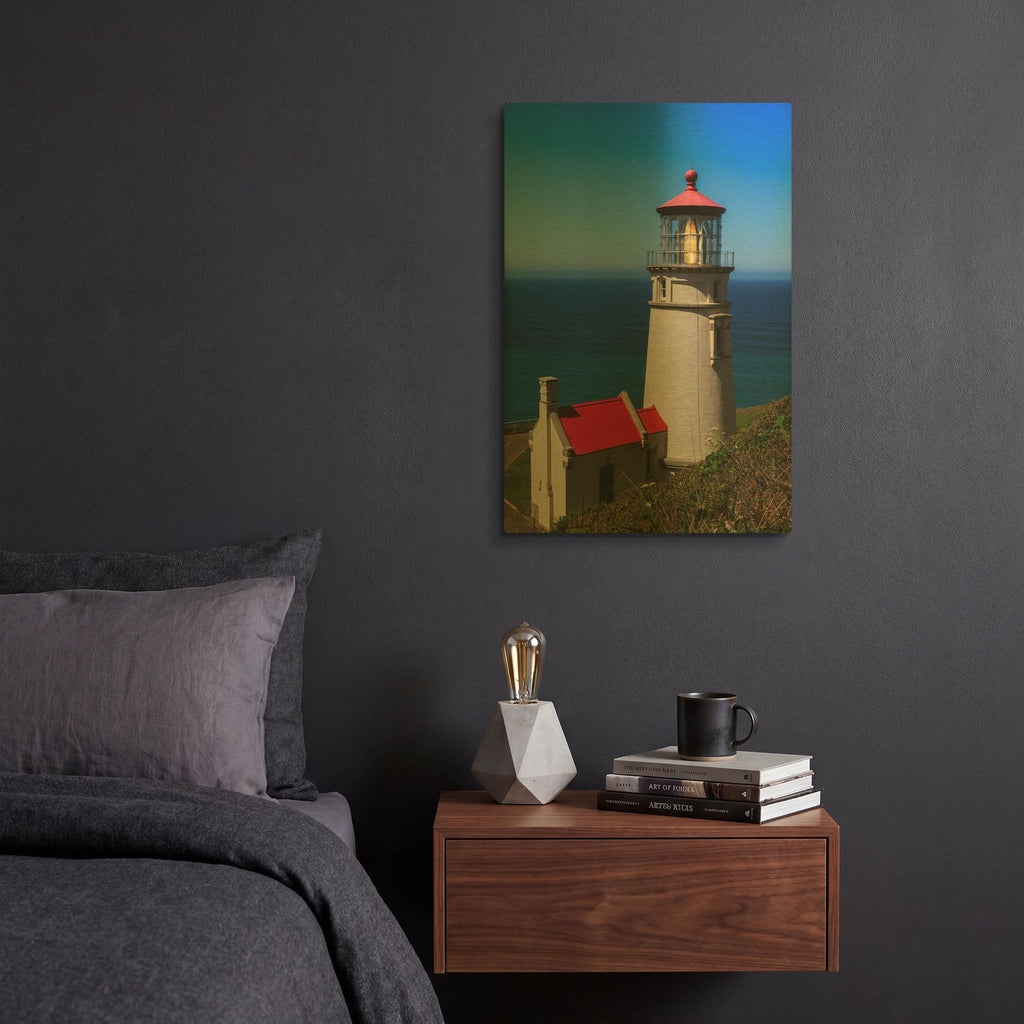 'Heceta Head Lighthouse' By Shawn/Corinne Severn Gold Metal Wall Art