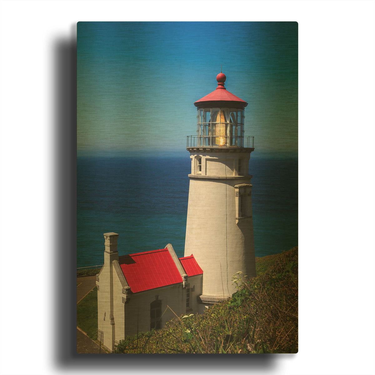 'Heceta Head Lighthouse' By Shawn/Corinne Severn Gold Metal Wall Art