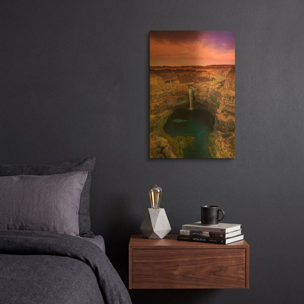 'Palouse Falls' By Shawn/Corinne Severn Gold Metal Wall Art