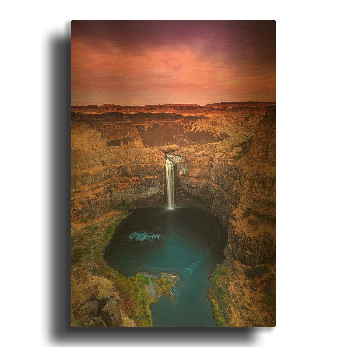'Palouse Falls' By Shawn/Corinne Severn Gold Metal Wall Art