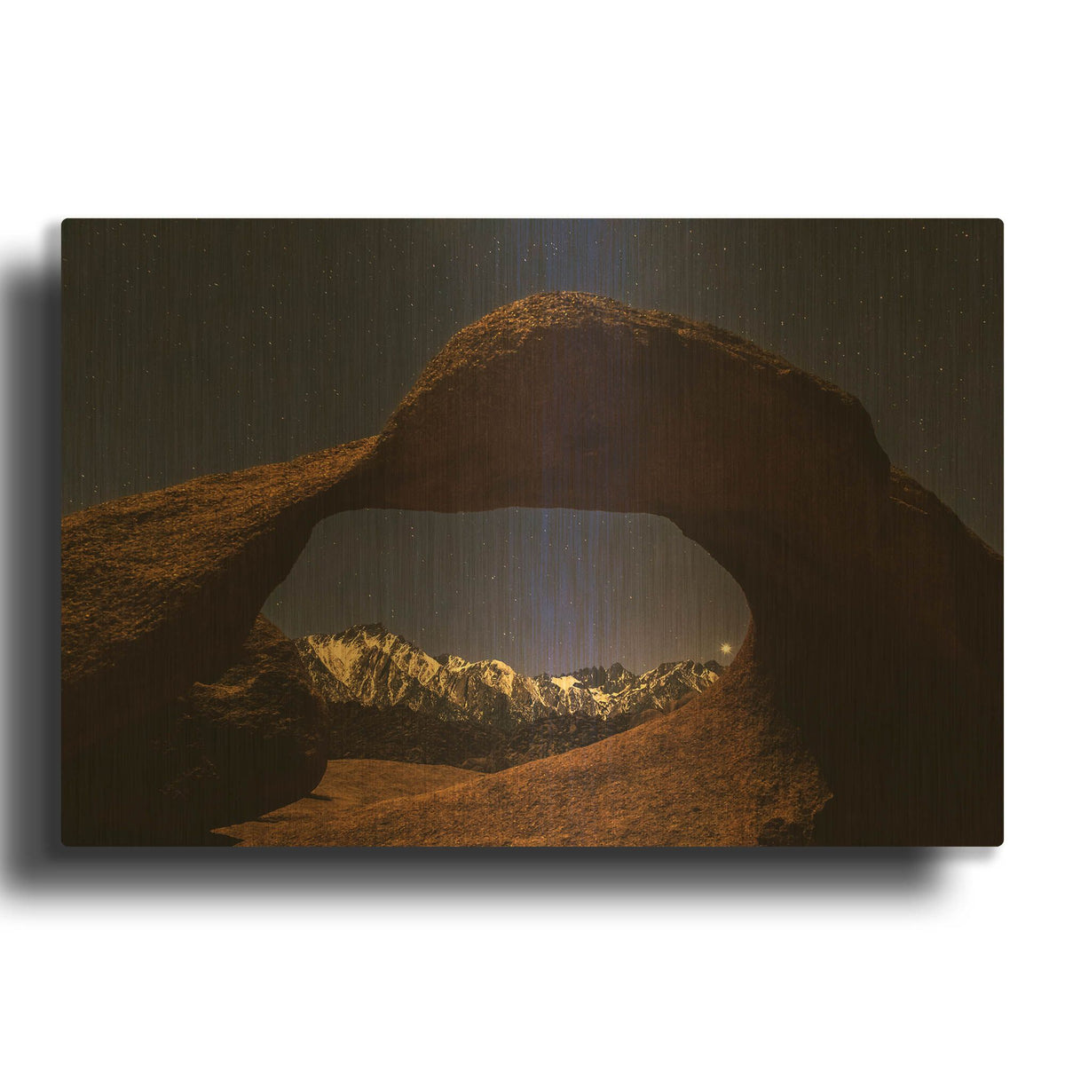 'Venus Through Mobius Arch' By Shawn/Corinne Severn Gold Metal Wall Art