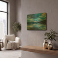 'Waiatt Bay Evening' By Shawn/Corinne Severn Gold Metal Wall Art