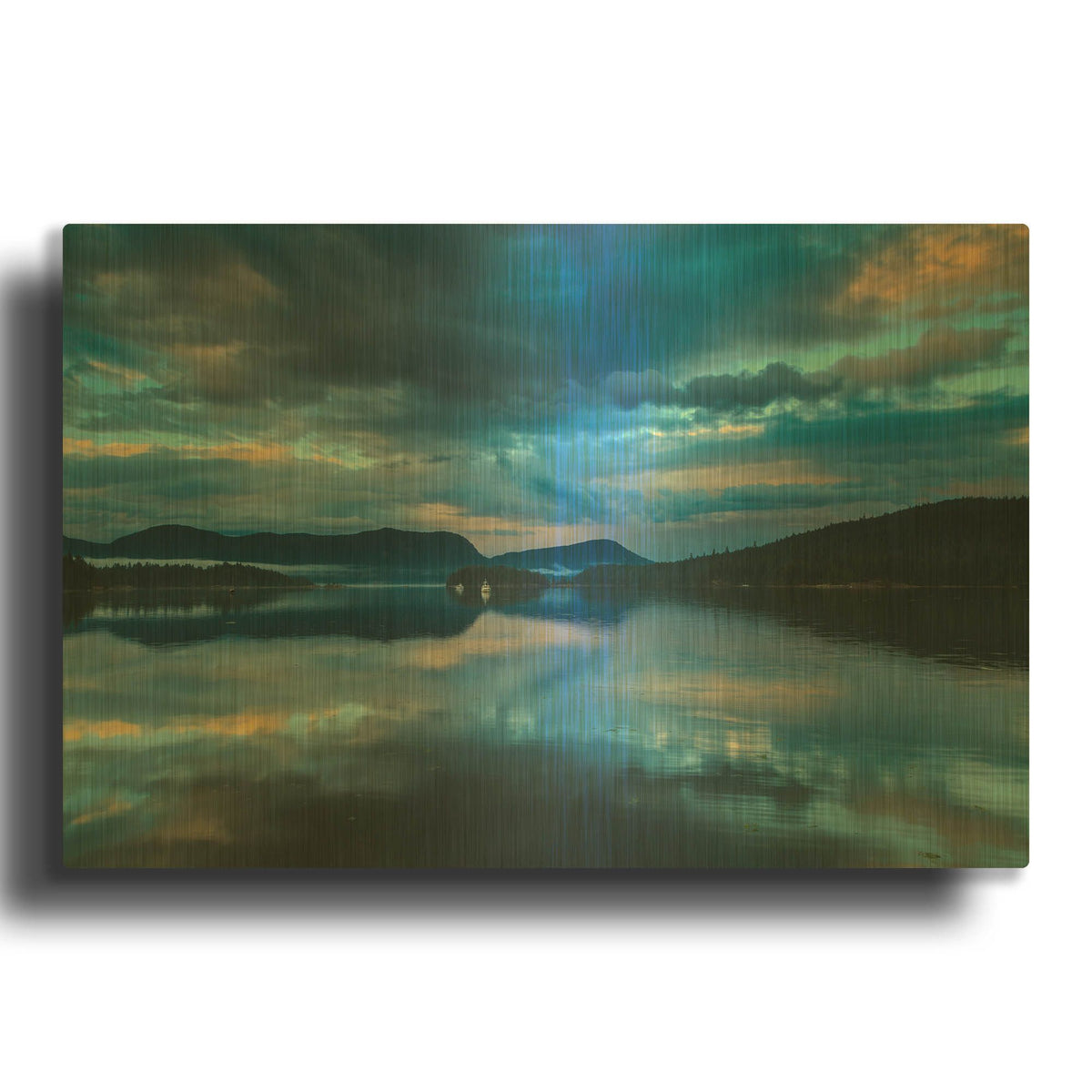 'Waiatt Bay Evening' By Shawn/Corinne Severn Gold Metal Wall Art