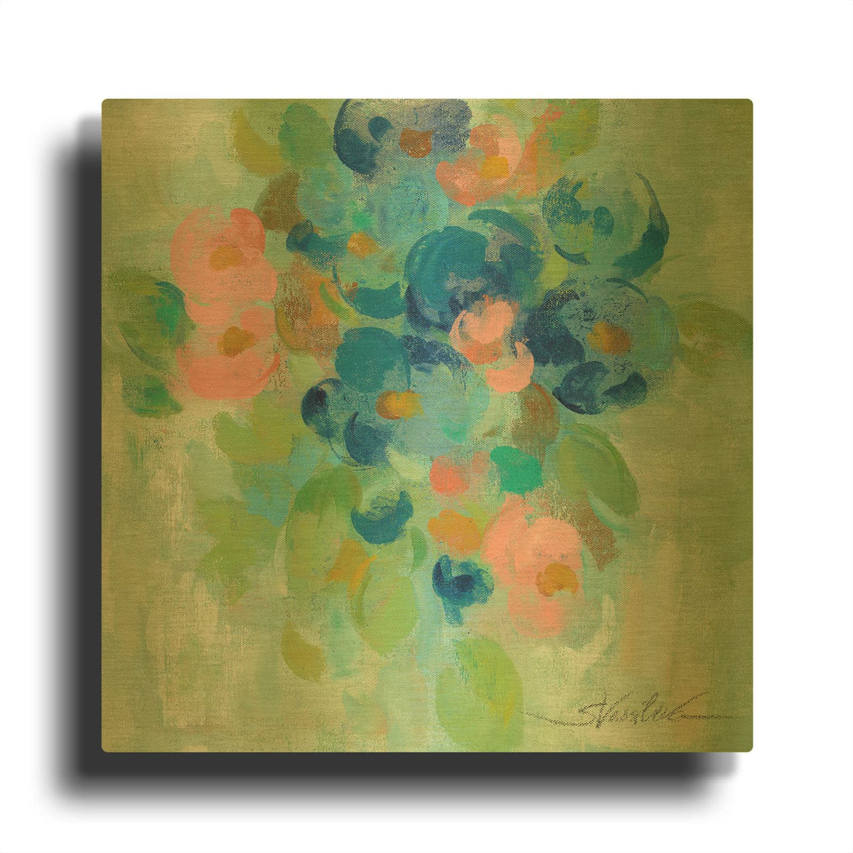 'Spring Aroma II' By Silvia Vassileva Gold Metal Wall Art