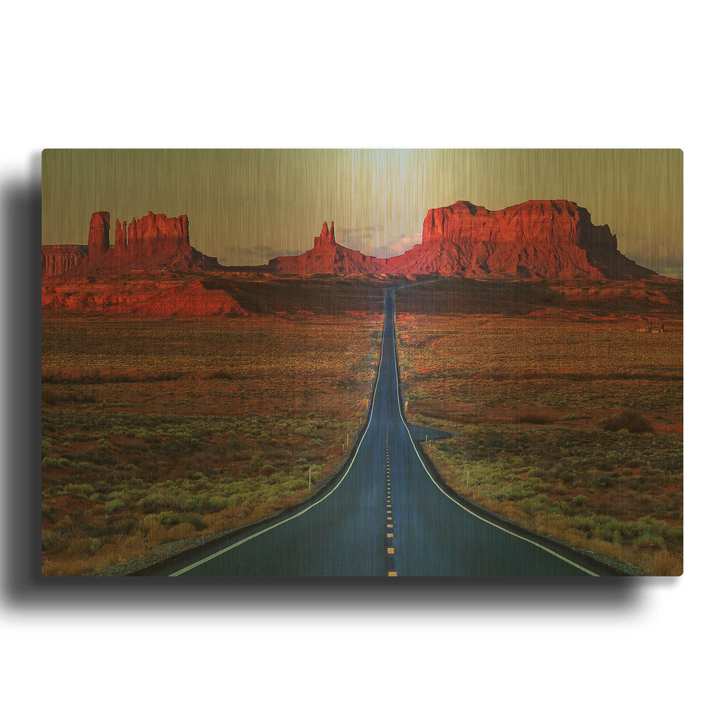 'Mile 13' By Shawn/Corinne Severn Gold Metal Wall Art