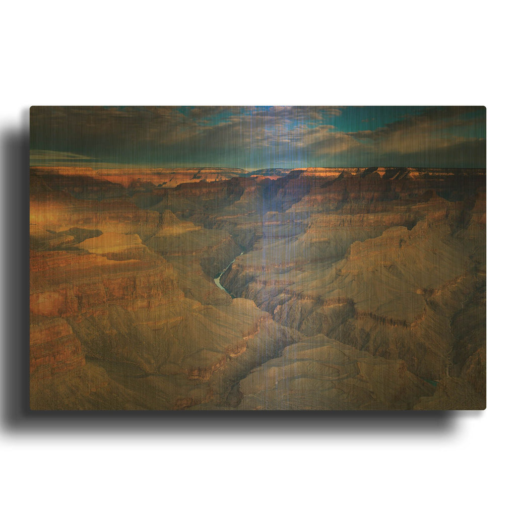 'Hiding the Colorado River' By Shawn/Corinne Severn Gold Metal Wall Art