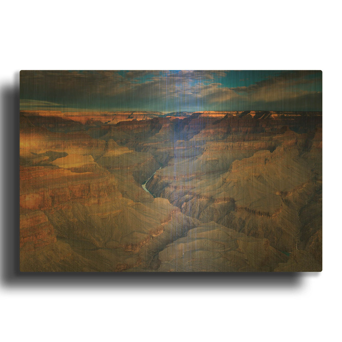 'Hiding the Colorado River' By Shawn/Corinne Severn Gold Metal Wall Art
