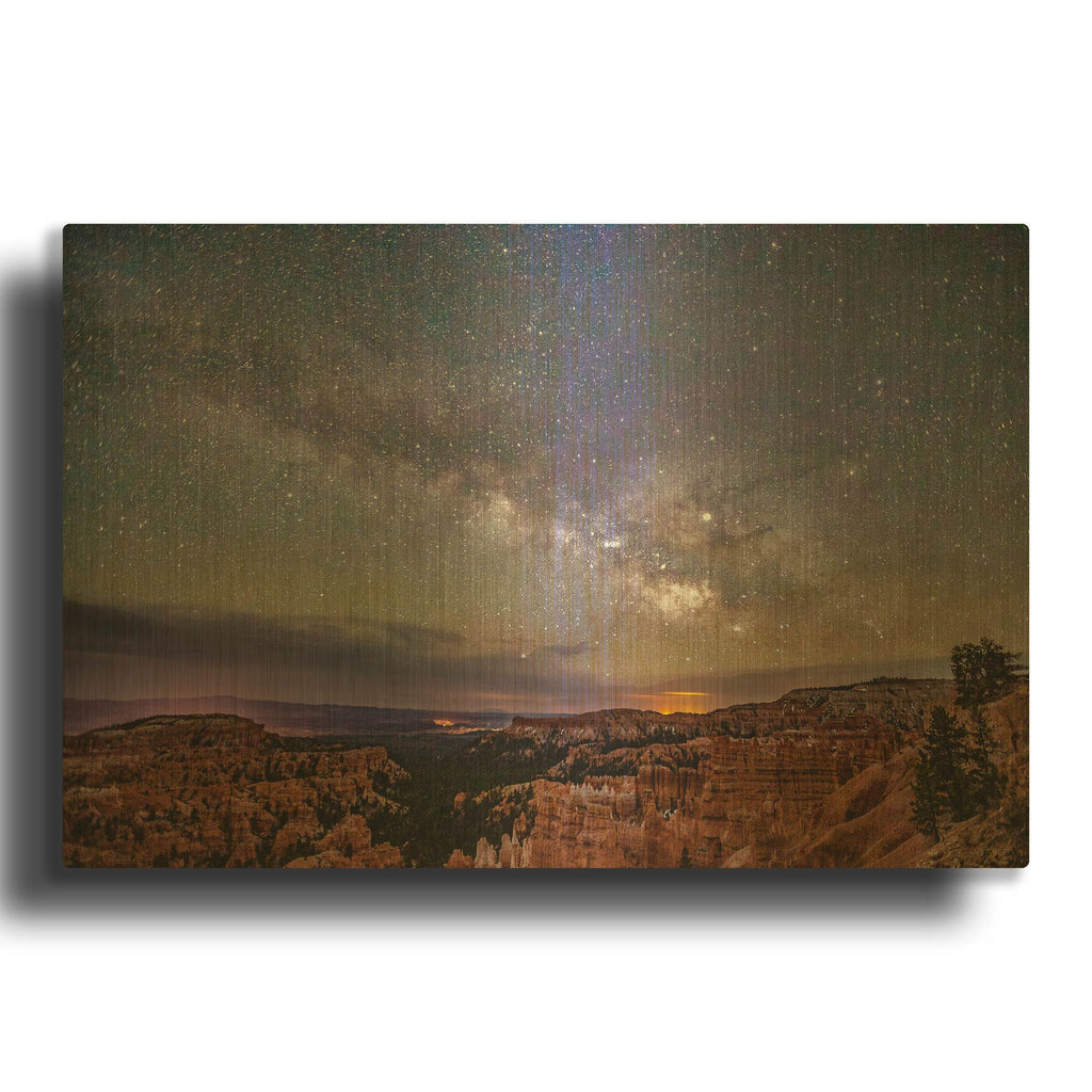 'Milky Way over Bryce Canyon' By Shawn/Corinne Severn Gold Metal Wall Art