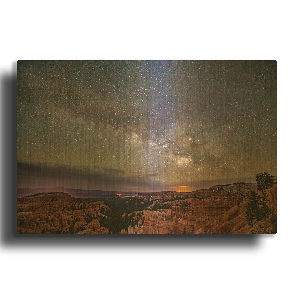 'Milky Way over Bryce Canyon' By Shawn/Corinne Severn Gold Metal Wall Art