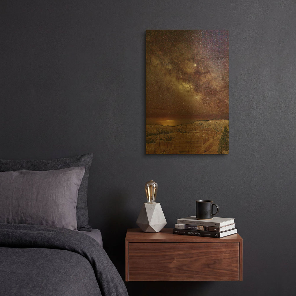 'Milky Way over Bryce Canyon 2' By Shawn/Corinne Severn Gold Metal Wall Art