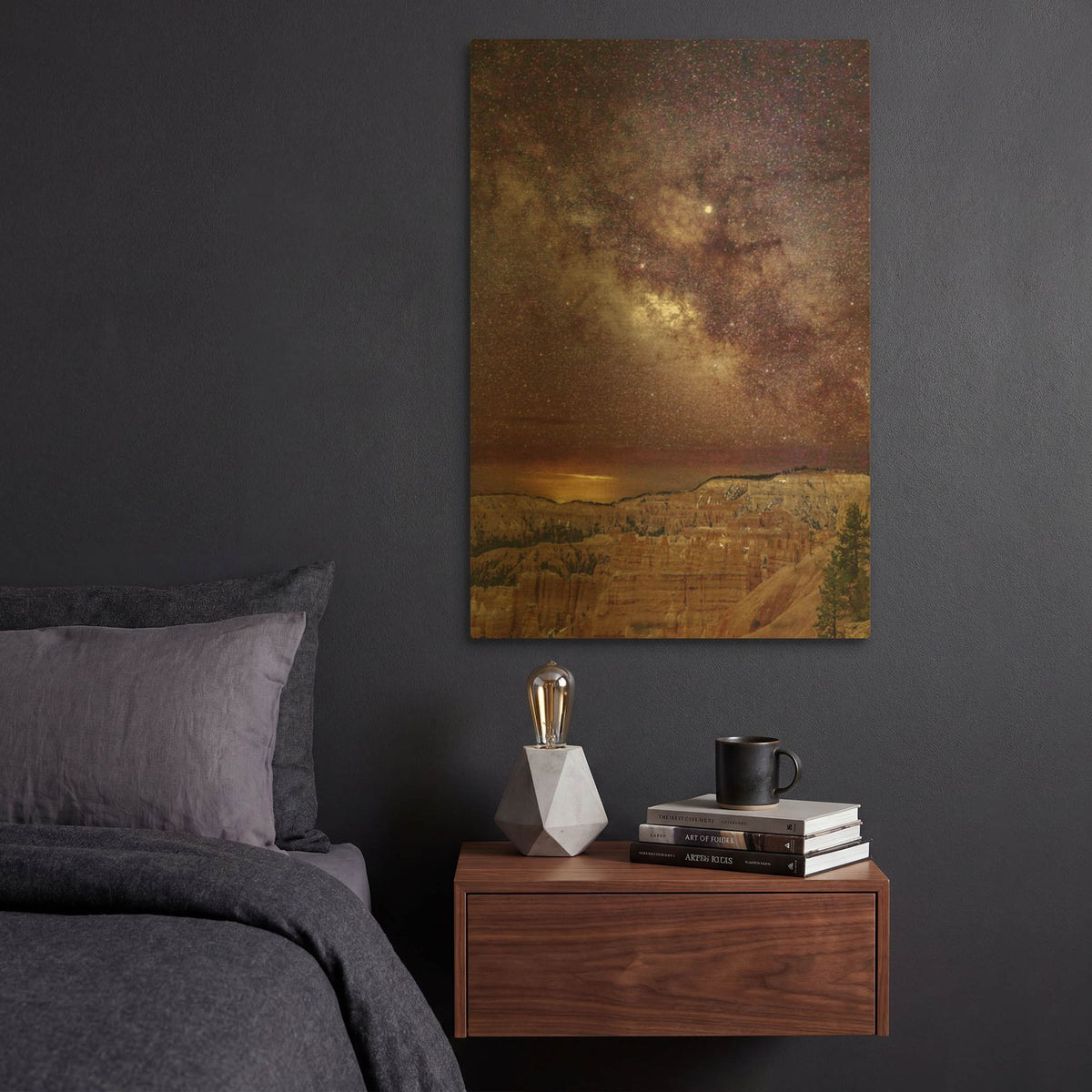 'Milky Way over Bryce Canyon 2' By Shawn/Corinne Severn Gold Metal Wall Art