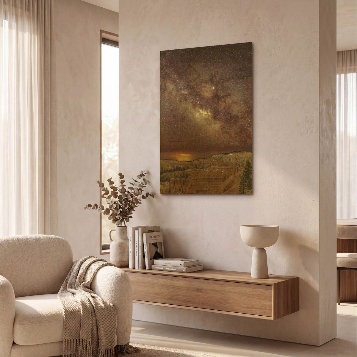 'Milky Way over Bryce Canyon 2' By Shawn/Corinne Severn Gold Metal Wall Art