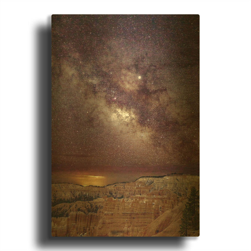 'Milky Way over Bryce Canyon 2' By Shawn/Corinne Severn Gold Metal Wall Art