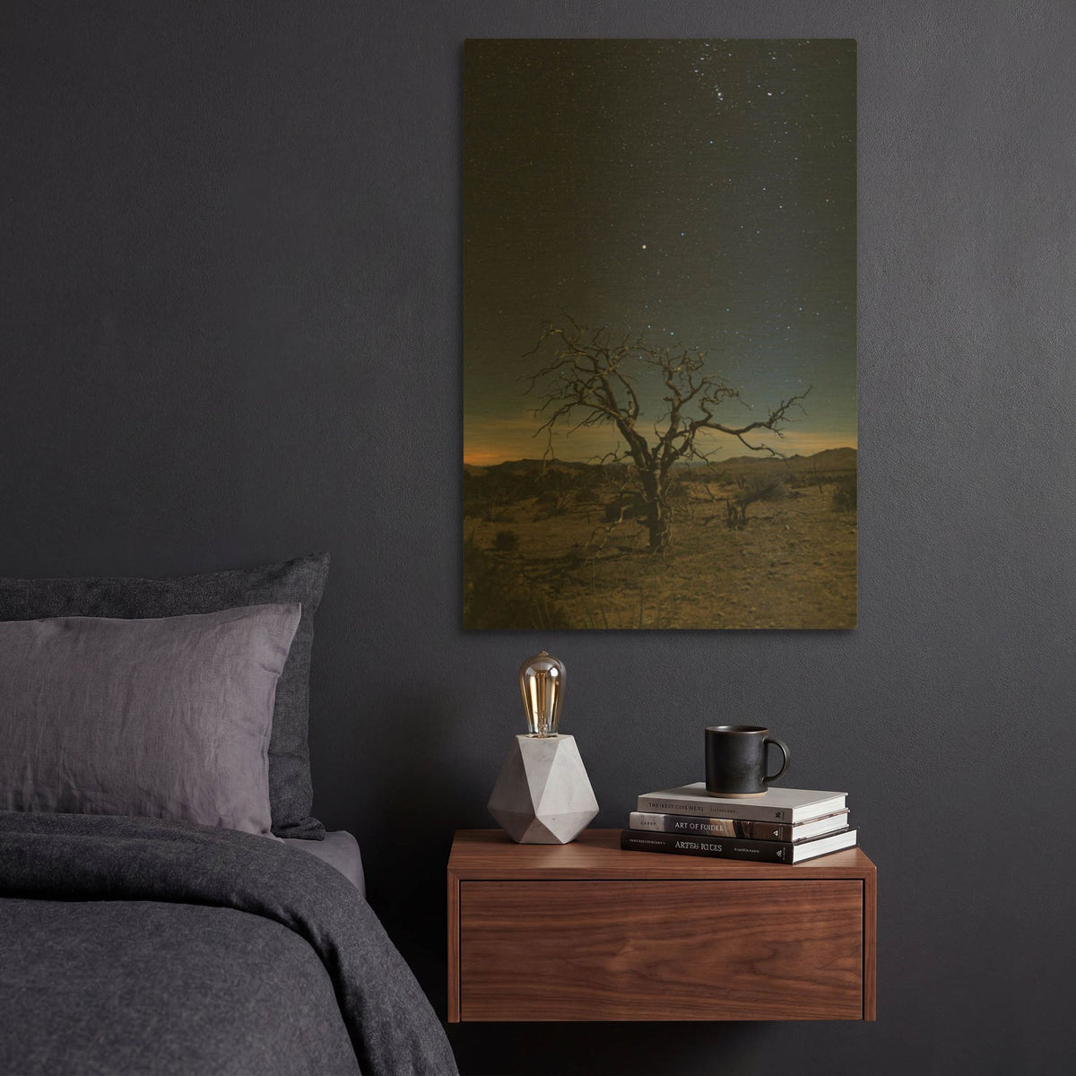 'Mohave at Night 1' By Shawn/Corinne Severn Gold Metal Wall Art