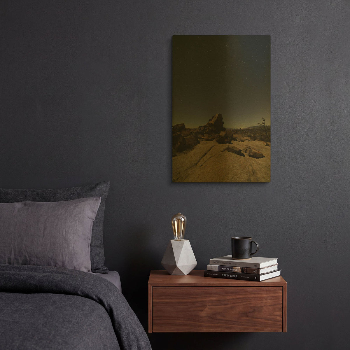 'Mohave at Night 2' By Shawn/Corinne Severn Gold Metal Wall Art