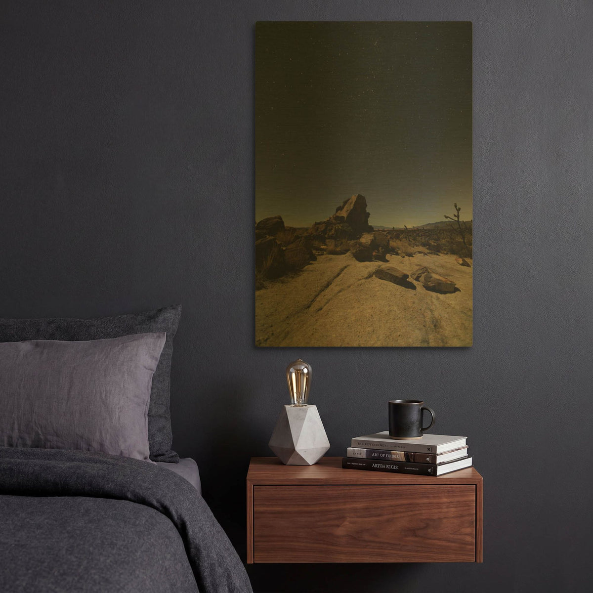 'Mohave at Night 2' By Shawn/Corinne Severn Gold Metal Wall Art
