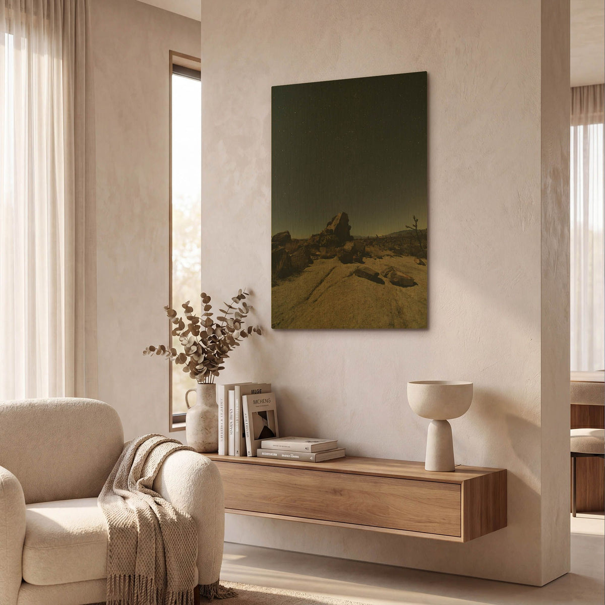 'Mohave at Night 2' By Shawn/Corinne Severn Gold Metal Wall Art