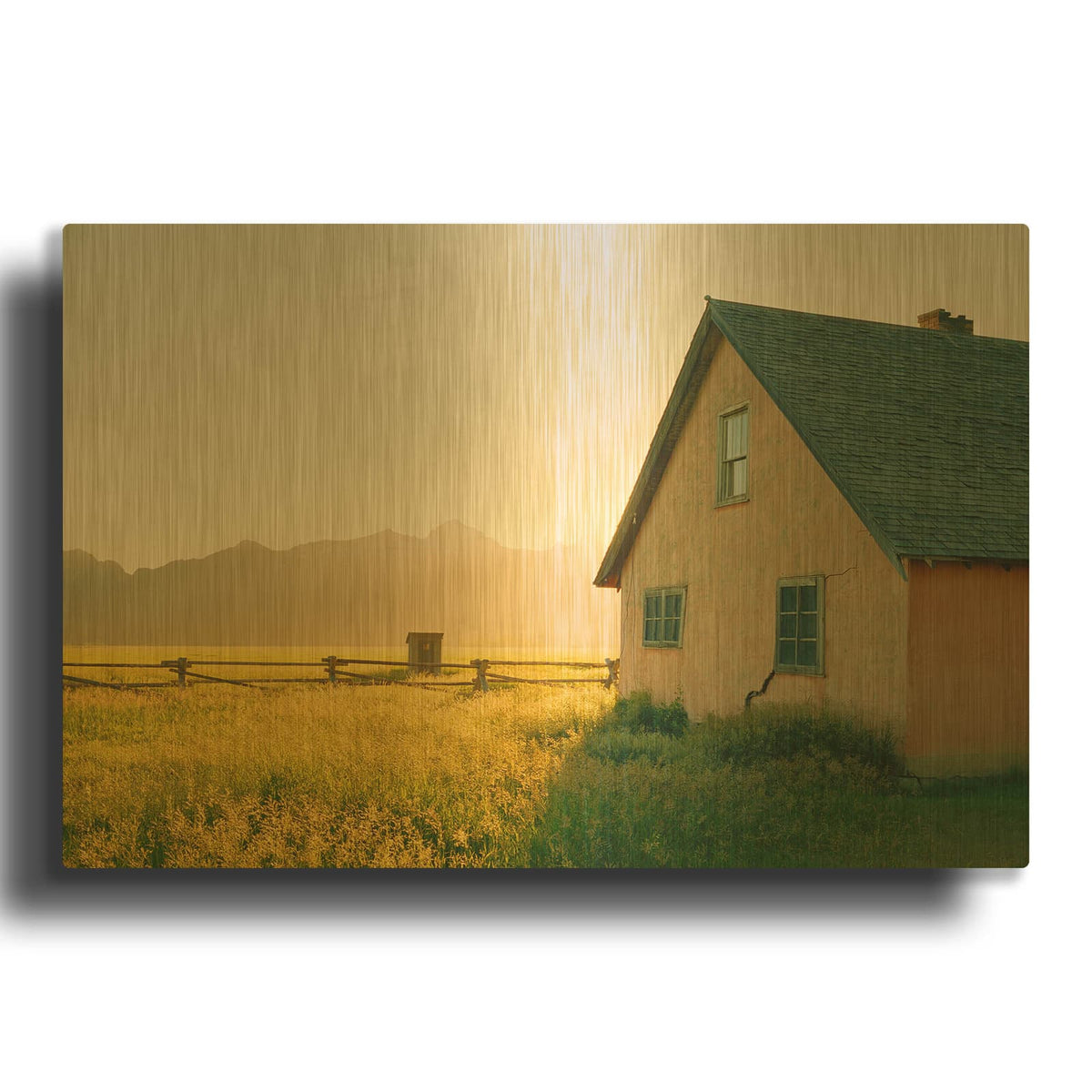 'Golden Tetons' By Sol Rapson Gold Metal Wall Art