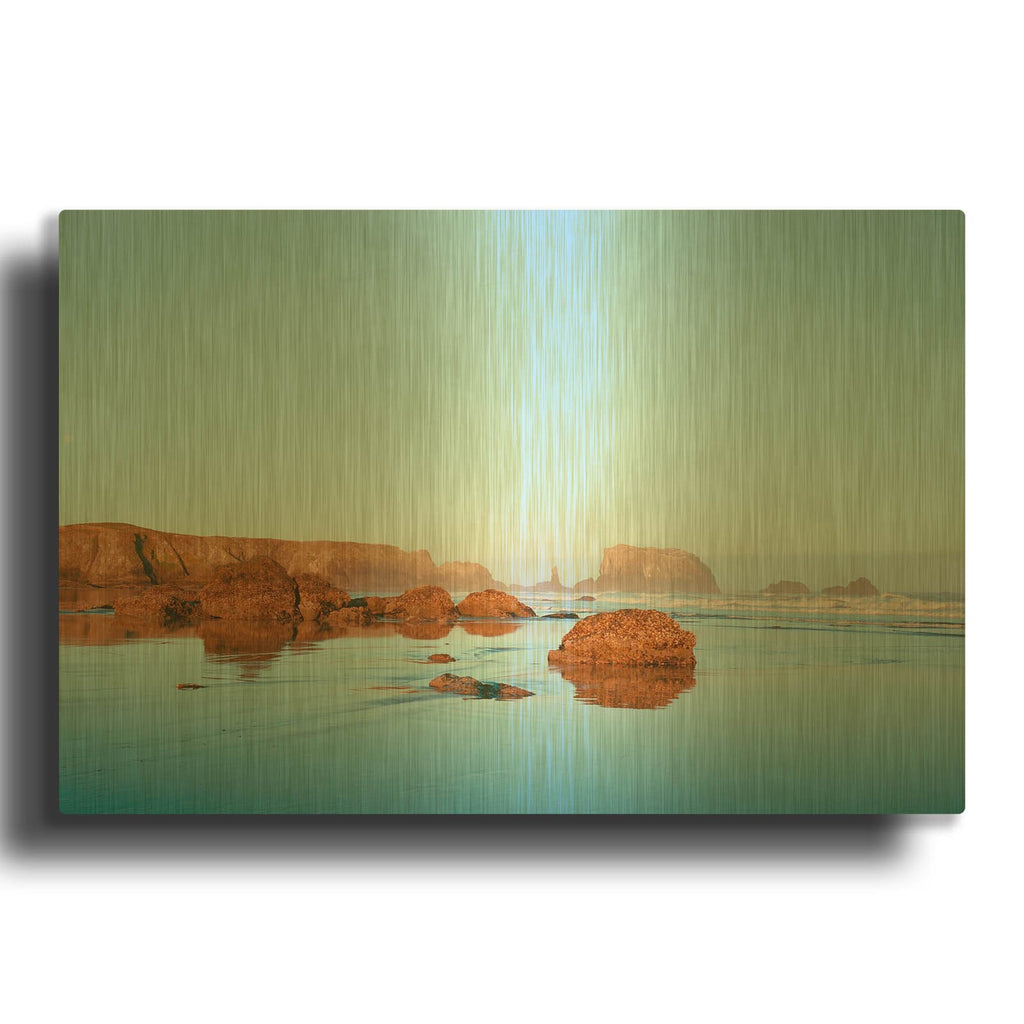 'Oregon Blues' By Sol Rapson Gold Metal Wall Art