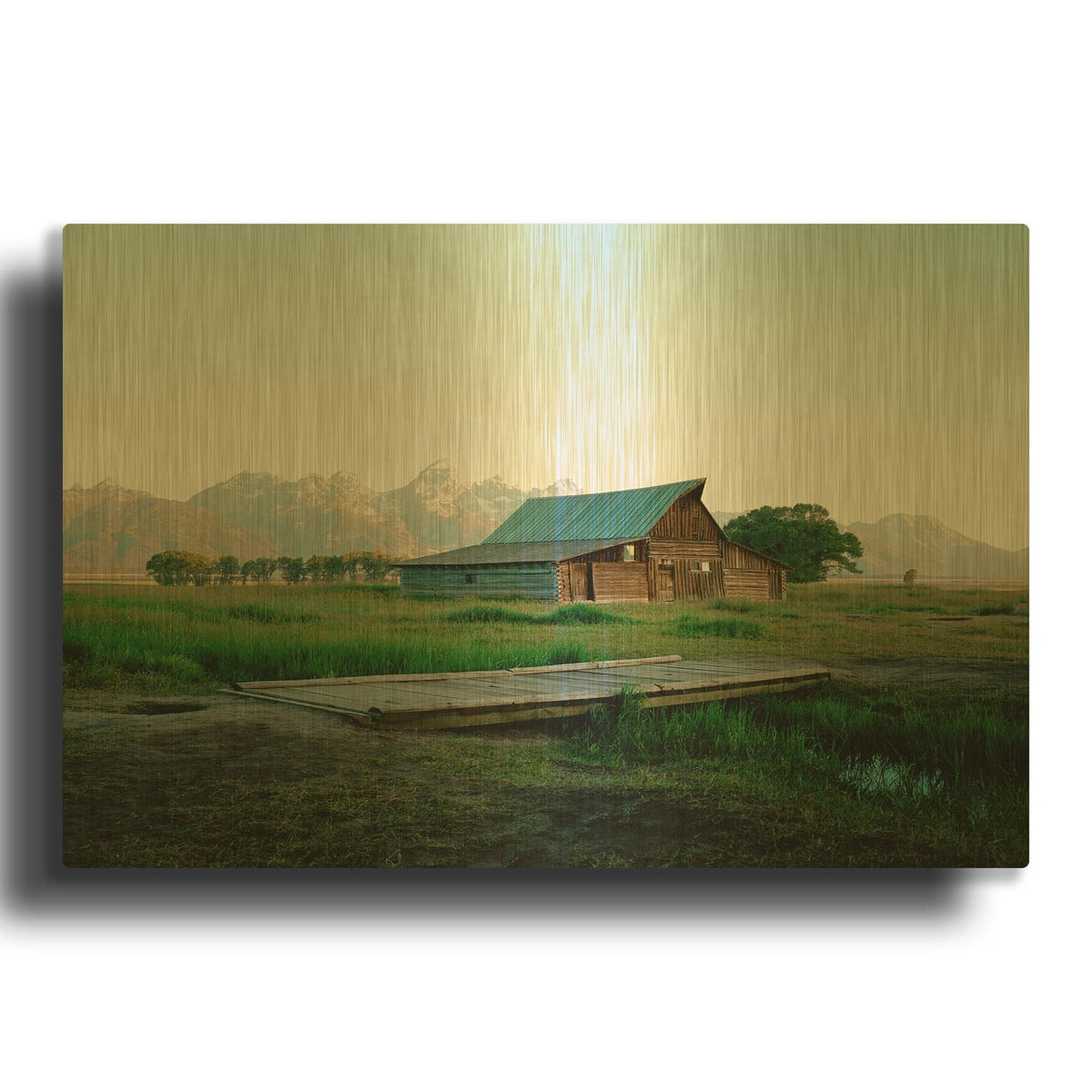 'Wyoming Summer' By Sol Rapson Gold Metal Wall Art