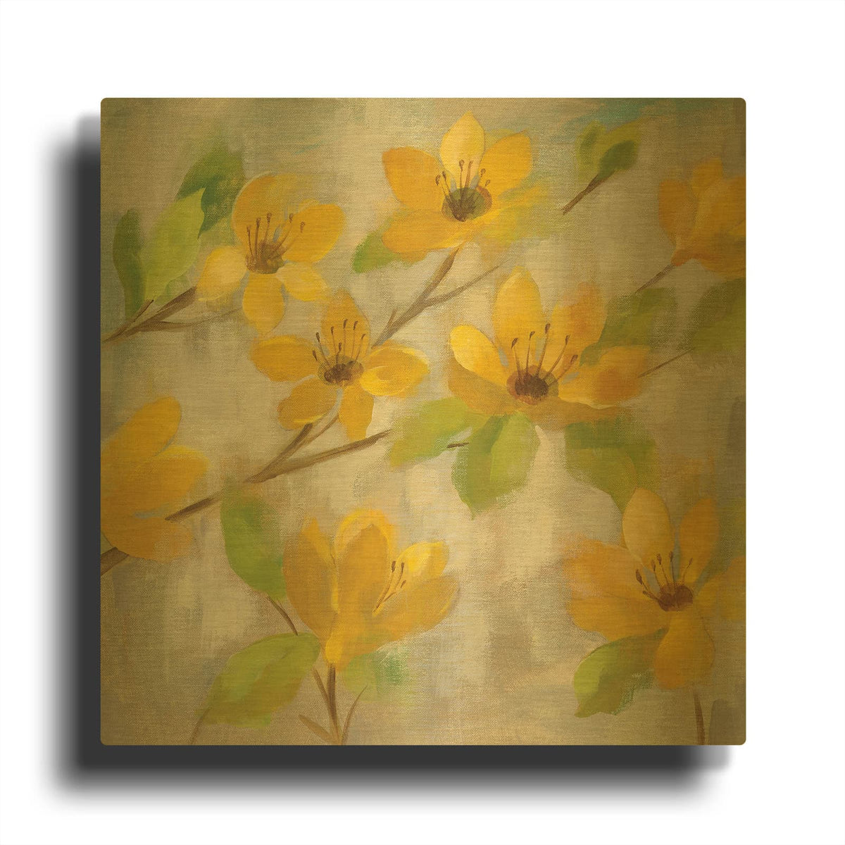 'Golden Bloom II' By Silvia Vassileva Gold Metal Wall Art