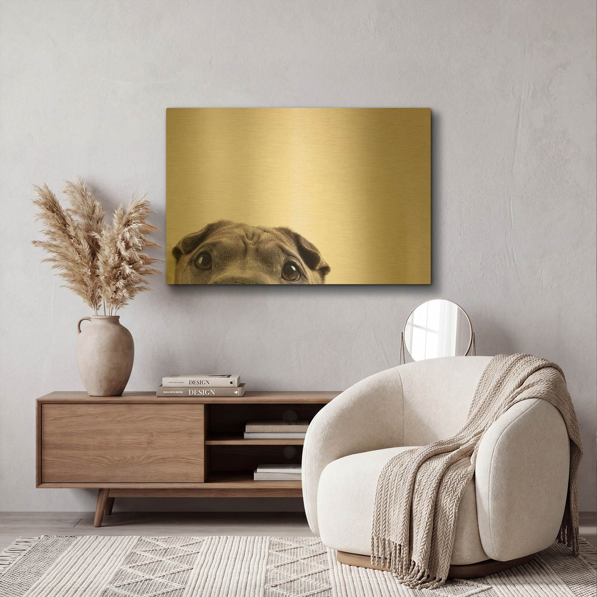 'Pelei' By Susan Sabo Gold Metal Wall Art
