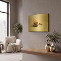 'Sad Frenchie' By Susan Sabo Gold Metal Wall Art