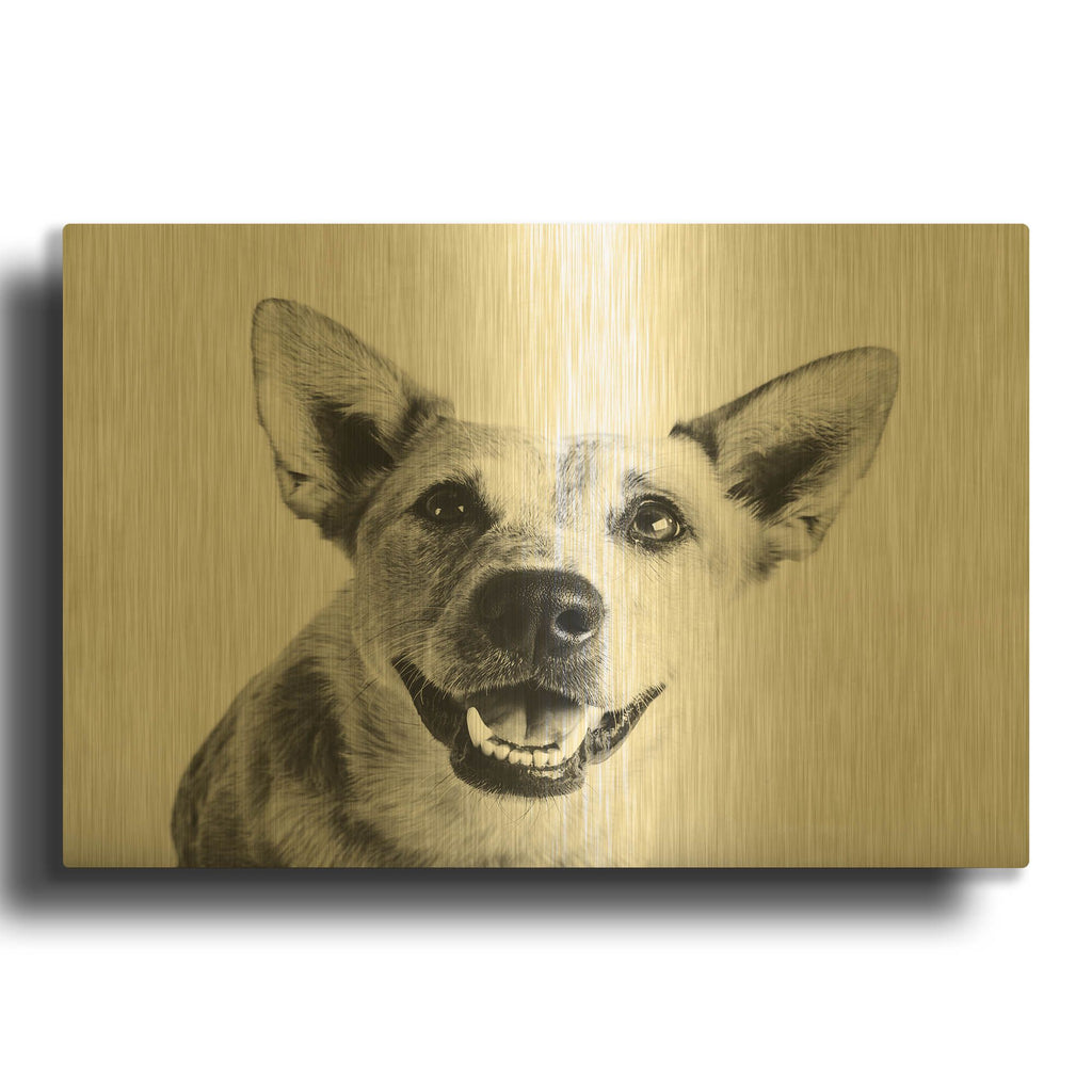 'Irma' By Susan Sabo Gold Metal Wall Art