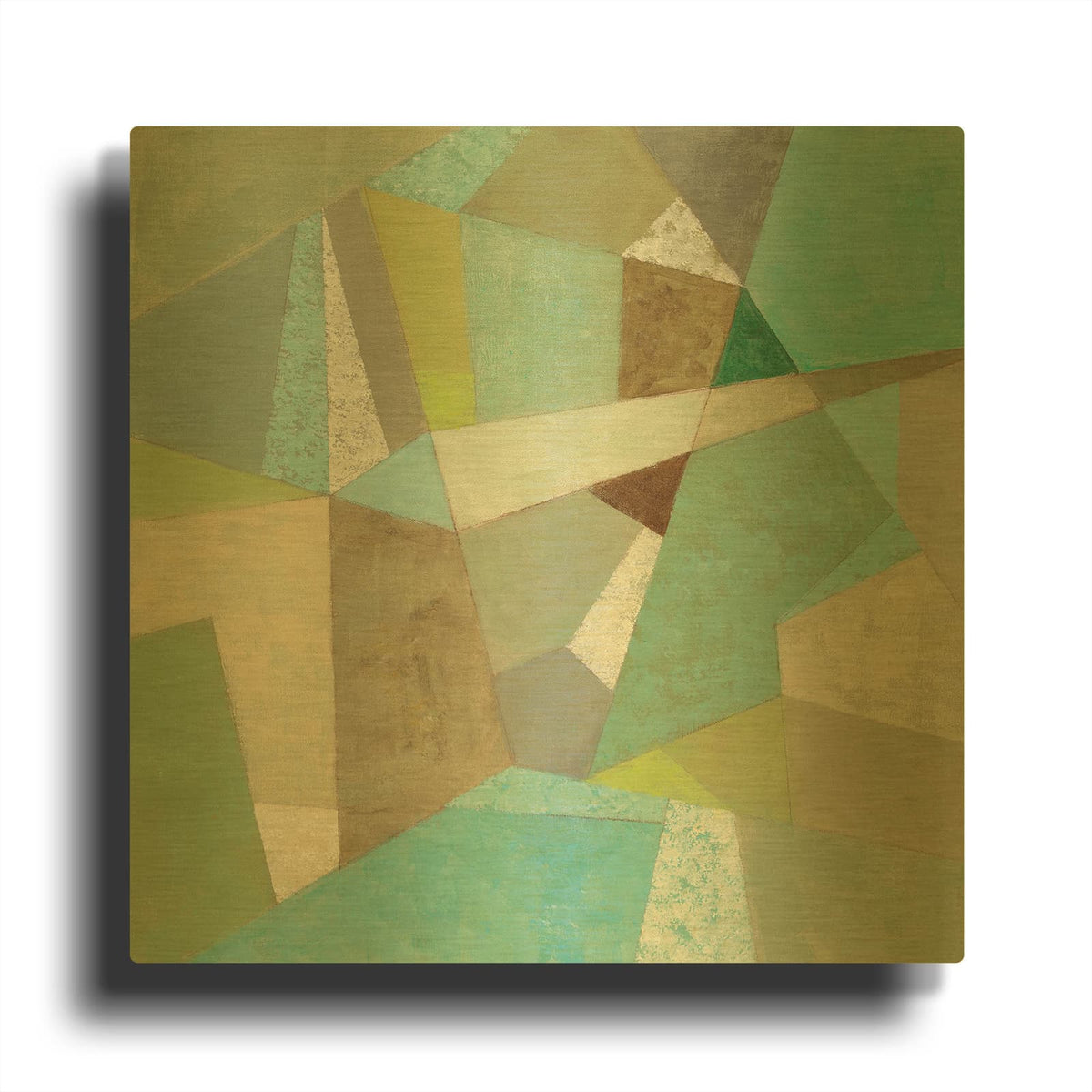 'Spa Geo Metric' By Silvia Vassileva Gold Metal Wall Art