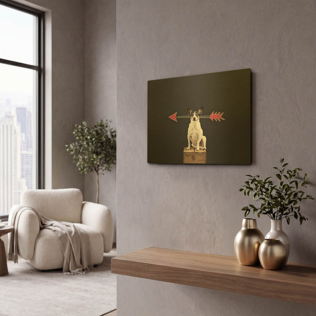 'Prankster' By Susan Sabo Gold Metal Wall Art