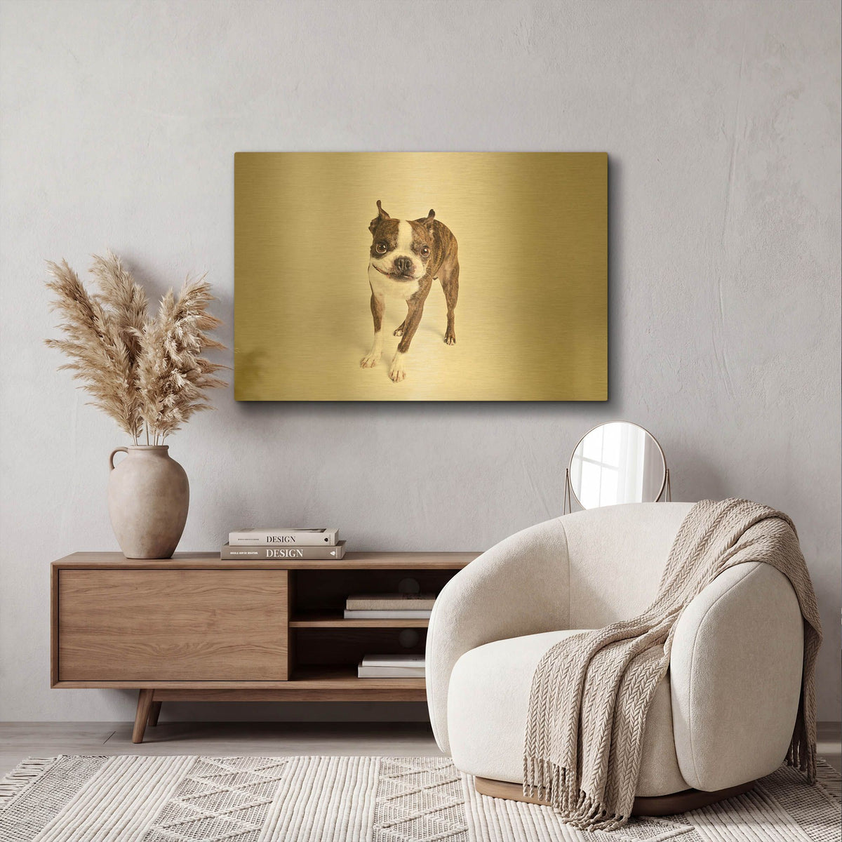 'Kevin' By Susan Sabo Gold Metal Wall Art