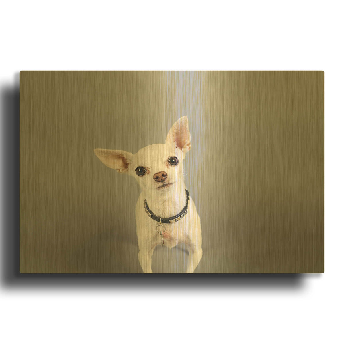 'Psssst...' By Susan Sabo Gold Metal Wall Art
