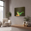'Dino Dog' By Susan Sabo Gold Metal Wall Art