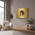 'Who Me' By Susan Sabo Gold Metal Wall Art