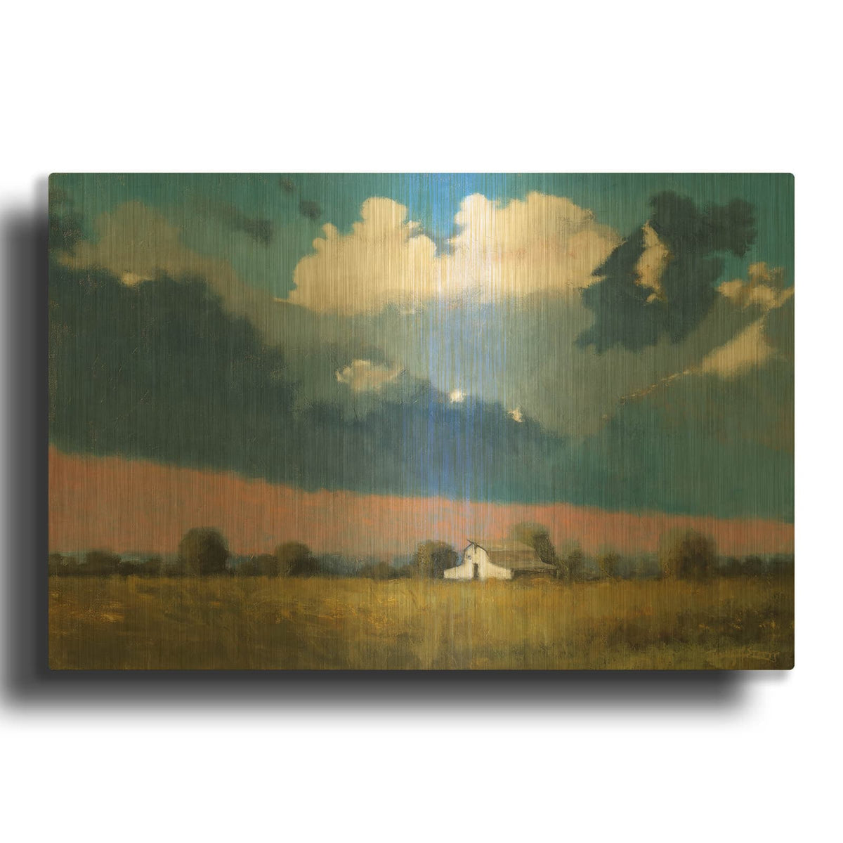 'Approaching Storm' By Thomas Stotts Gold Metal Wall Art