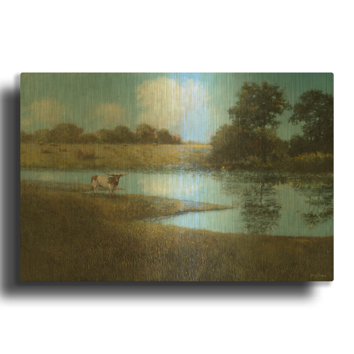 'Follow Your Horizon' By Thomas Stotts Gold Metal Wall Art