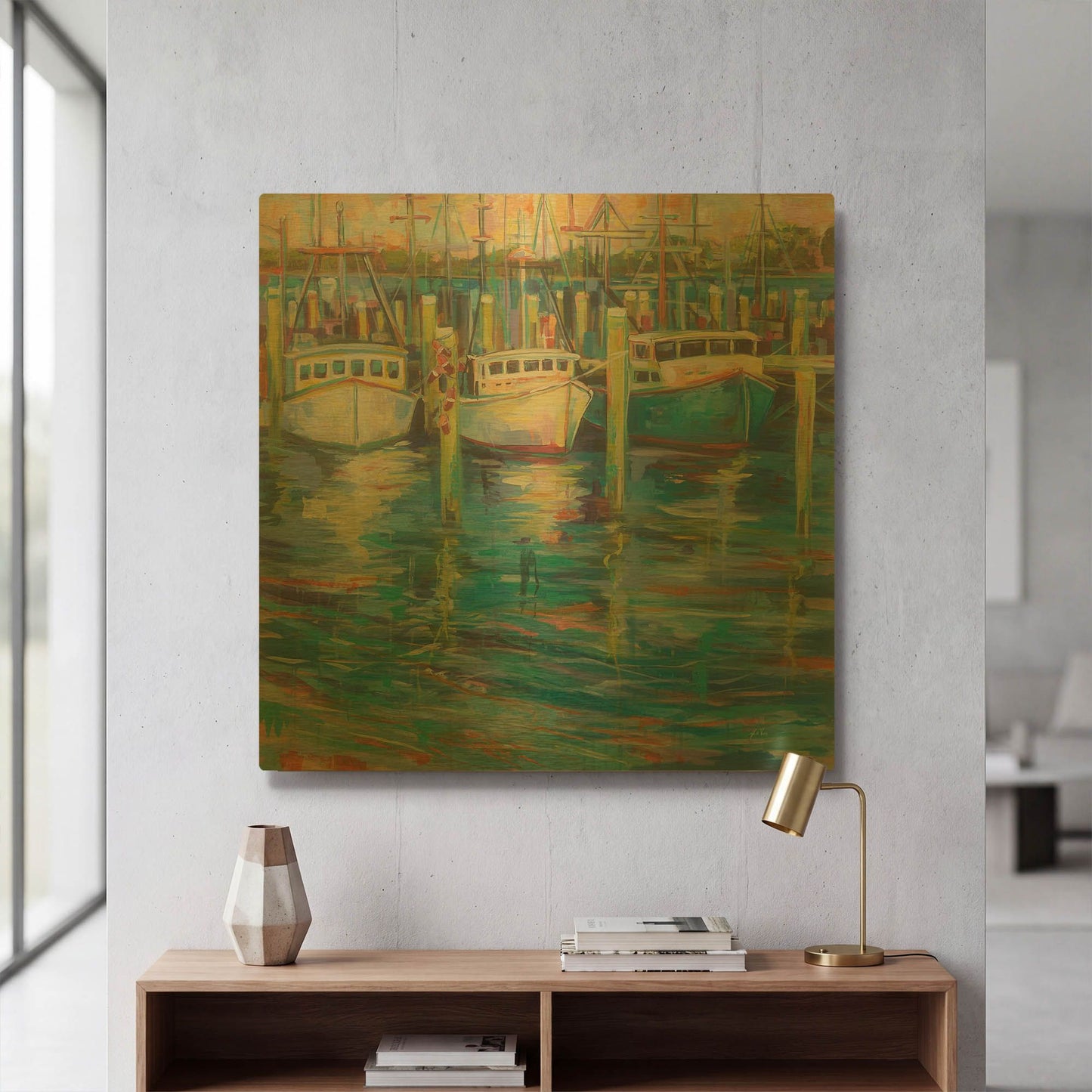 'Trio' By Jeanette Vertentes Gold Metal Wall Art