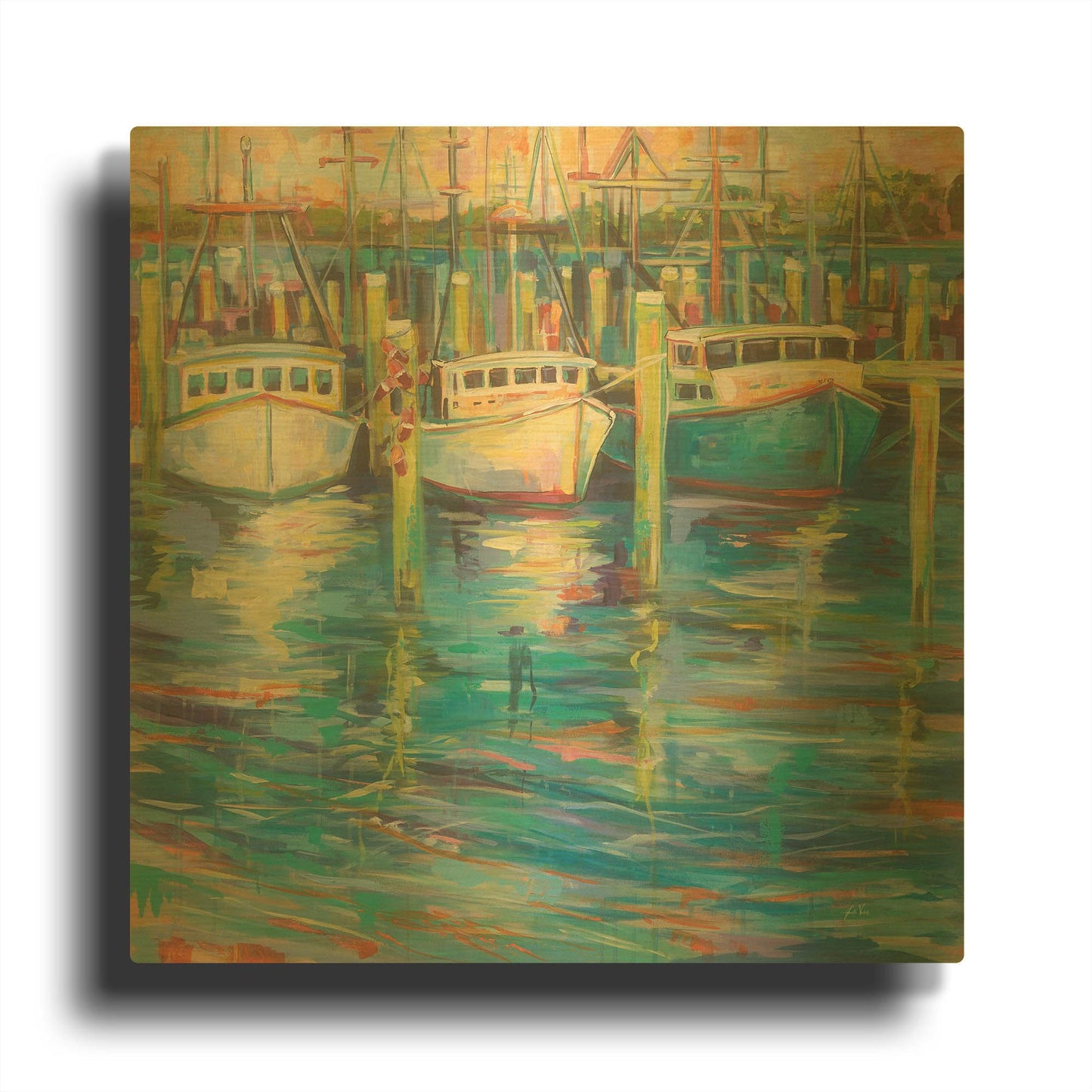 'Trio' By Jeanette Vertentes Gold Metal Wall Art